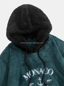 Heavyweight Cotton Oversized Hooded Double-Sided Fleece Winter Unisex Hoodie Custom Embroidery Breathable Pocket Pullover - Product Image 3