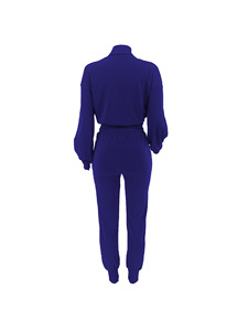 Conjunto de Dos Piezas para Mujer, Estilo Urbano, Color Sólido, Cárdigan de Manga Larga <span class=keywords><strong>con</strong></span> Aberturas y Pantalones - Product Image 6