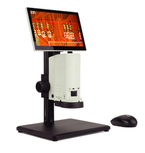 Microscope vidéo intelligent BestScope BLM1-380C avec zoom 0,7X-5X, écran LCD HD de 12 pouces, caméra HD intégrée, mesure intelligente pour l'inspection industrielle - Product Image 1
