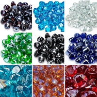 Pierres décoratives réfléchissantes en verre de zircon pour foyer, cheminée, aménagement paysager et décoration d'aquarium – Vente en gros