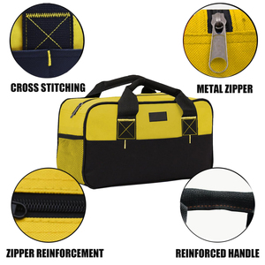 Sac à outils étanche à fermeture éclair, petit format, large ouverture, sangle réglable, capacité de 150 lb, 5 à 9 poches, bandoulière, personnalisable OEM/ODM - Product Image 6