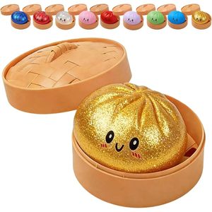 Shiny <b>Glitter</b> Dumpling Squishy Toy Portable Stress Relieving Toy for Relaxation and Anxiety Relief - Product Image 1