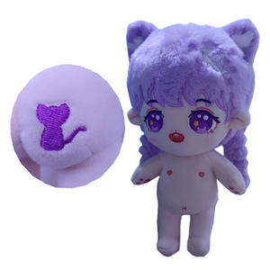 Ustom-muñeco de peluche pequeño Kpop de 20cm con pelo largo púrpura, muñeco de bebé de estilo suave y bonito - Product Image 3
