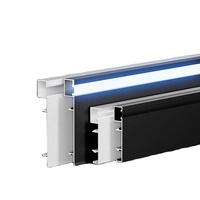 Plinthe à LED en alliage d'aluminium pour hôtel moderne avec éclairage
