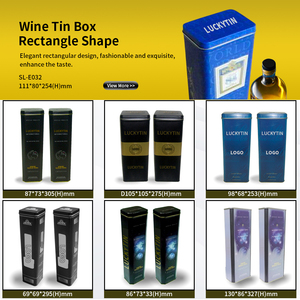 Tùy Chỉnh Sang Trọng Rỗng Quà Tặng Tinplate Bao Bì Chai Hình Dạng Màu Đỏ Rượu Vang Trắng Có Thể Kim Loại Rượu Vang Vận Chuyển Hộp Thiếc Cho Rượu Vang Chai - Product Image 3
