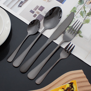 Thiết kế cổ điển thép không gỉ Flatware <span class=keywords><strong>Set</strong></span> với đơn giản mịn xử lý 5 cái sang trọng vàng thiết lập dao kéo cho khách sạn đám cưới - Product Image 6