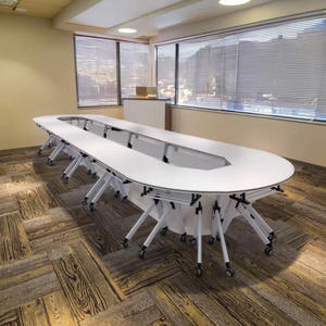 Bureau d'entraînement pliant pour activité de conférence Table de formation ronde pliable Cadre de table de formation - Product Image 2