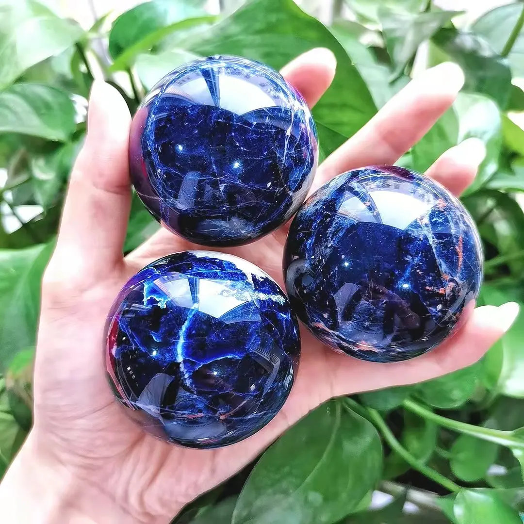 Sfera di Sodalite della sfera curativa lucidata bella naturale all'ingrosso di alta qualità per la decorazione del regalo