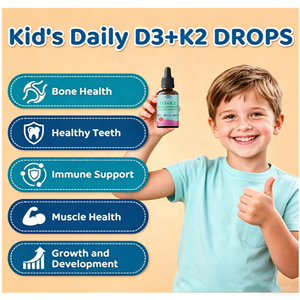 OEM Private Label Kids Vitamin D3 + K2 Liquid Drops 2000IU Supports Bone Health & Calcium Absorption, 60ml Dietary Supplement - Product Image 4