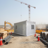 Maison conteneur modulaire préfabriquée en kit, robuste, à structure en acier galvanisé, pour dortoir temporaire de travailleurs, facilement déplaçable