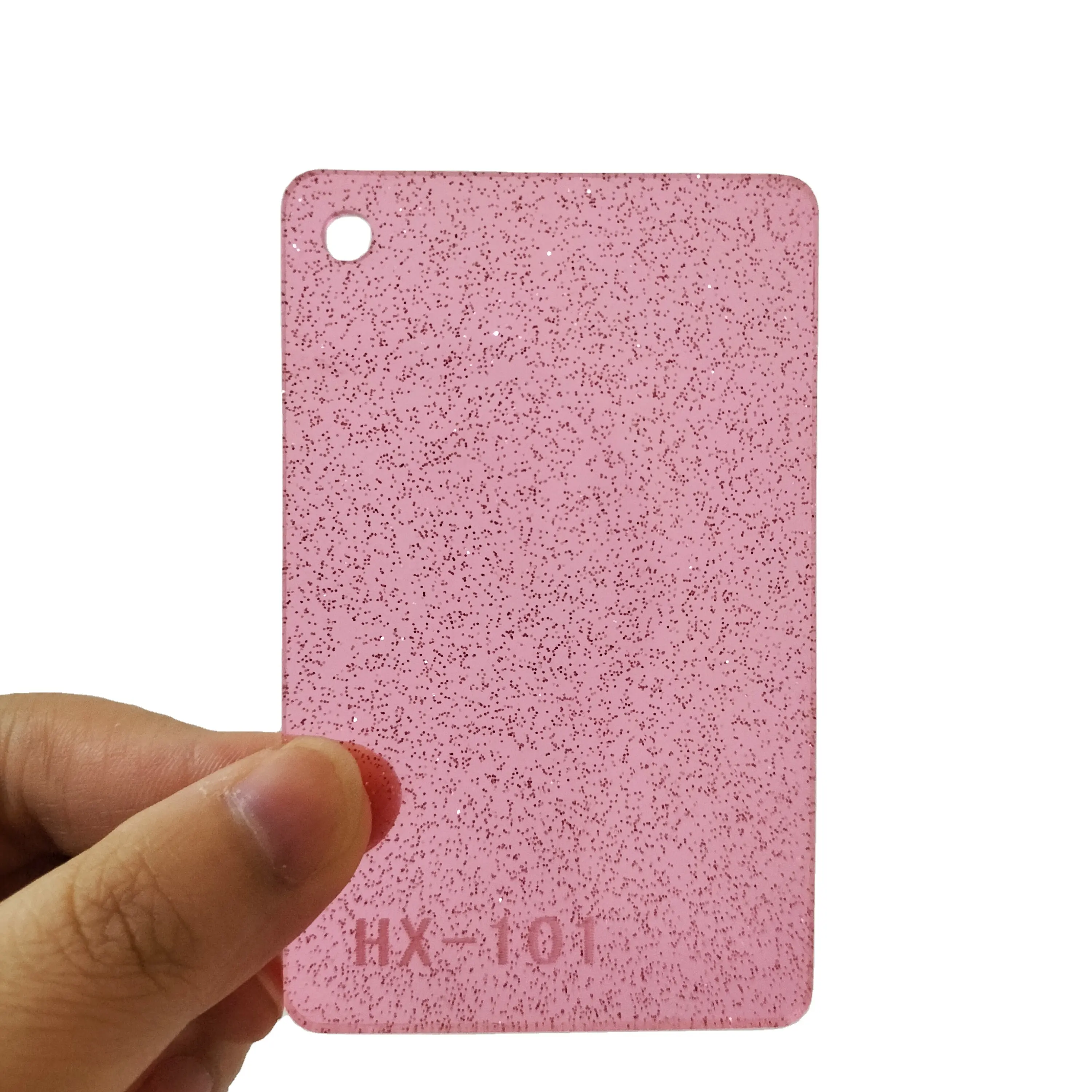 12*19*1/8 pollici foglio acrilico glitterato trasparente rosa, giallo, verde, blu, arancione, viola