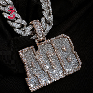 Hip Hop Jewelry <strong>Mens</strong> Iced Out Custom Letter <strong>Pendant</strong> 925 Sterling <strong>Silver</strong> VVS Moissanite Diamond Number Name Necklace <strong>Pendant</strong> - Product Image 4