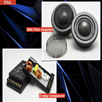 DYN Speaker Stereo mobil gaya Audio, komponen Speaker mobil 6.5 inci Woofer RMS 100W Midrange Tweeter Fullrange 6.5 "2 Jalan