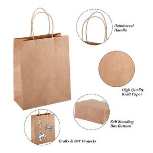 Bolsas de Compra Kraft Personalizadas con Impresión Flexográfica, Asa de Cinta Reciclable, Precio Razonable, Venta Caliente KM, para Uso en Supermercados y Promociones - Product Image 2