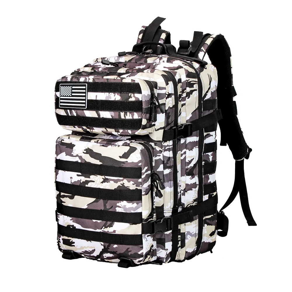 JSH بالجملة حقيبة ظهر تكتيكية حقيبة ظهر متعددة الظهر التكتيكية للسفر حقيبة ظهر إطار تكتيكي 45 لتر شعار مخصص