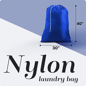 Heavy Duty Large <b>Laundry</b> Bags Travel Nylon <b>Laundry</b> Bag with Drawstring 30 X 40 Washable Dirty Clothes Organizer - Product Image 2