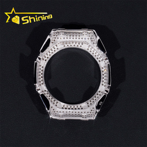 Gioielli Hip Hop in Argento Sterling 925 Completamente Tempestati di Diamanti Moissanite VVS, Cassa GA2100, Lunetta per Orologio con Moissanite, Accessori per Orologi - Product Image 4