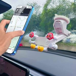 Supporto Flessibile per Telefono Auto a Forma <span class=keywords><strong>di</strong></span> Leone Cinese con Lingotto d'Oro, Montaggio a Ventosa per Cruscotto, Universale, per Navigazione, Scrivania, <span class=keywords><strong>Letto</strong></span>, Impermeabile, in ABS - Product Image 4