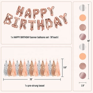 Decoraciones de <span class=keywords><strong>cumpleaños</strong></span> de oro rosa para niñas y mujeres, guirnaldas colgantes de papel, 23, 50 y <span class=keywords><strong>70</strong></span> años - Product Image 5