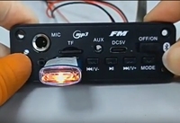 Taidacent papan dekoder MP3 mobil, papan dekoder MP3 mobil 2x 3W/5W, pemutar musik, Decoding Amplifier USB WMA AUX Radio FM, Mikrofon panggilan Handsfree