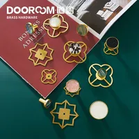 Dooroom — poignée de meuble en laiton au design nordique simpliste, motif coloré, forme circulaire idéale pour garde-robe, commode, tiroir, armoire
