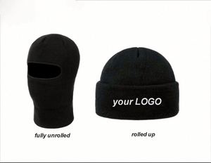 Bonnet cagoule tricoté personnalisé double usage pour l'hiver, masque facial intégral, chaud et coupe-vent pour l'extérieur – Offre spéciale - Product Image 1