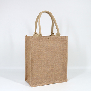 Tùy chỉnh tự nhiên vải làm vách ngăn tái sử dụng quà tặng bao bì Phù Dâu bán buôn Tote Nhỏ đay Túi - Product Image 3