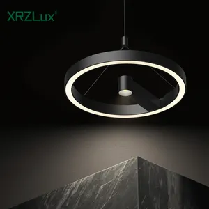 XRZLux 30W Round Circle Pendant Lamp For Living Room Bedroom Aluminum LED Chandelier Modern Home Indoor Pendant Lighting