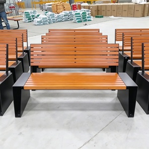 Banc <span class=keywords><strong>de</strong></span> jardin en bois et métal <span class=keywords><strong>pour</strong></span> <span class=keywords><strong>restaurant</strong></span> extérieur, fabriqué en usine - Product Image 2