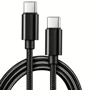 สายชาร์จแบบถักชนิด C-C พรีเมียม สายถ่ายโอนข้อมูล USB-C สำหรับสมาร์ทโฟน - Product Image 1