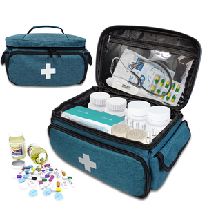 Tas Pertolongan Pertama <span class=keywords><strong>Kit</strong></span> Medis Darurat Portabel Oxford untuk Perjalanan Rumah dan Luar Ruangan, Kunjungan Dokter dengan Kompartemen Penyimpanan Obat - Product Image 4