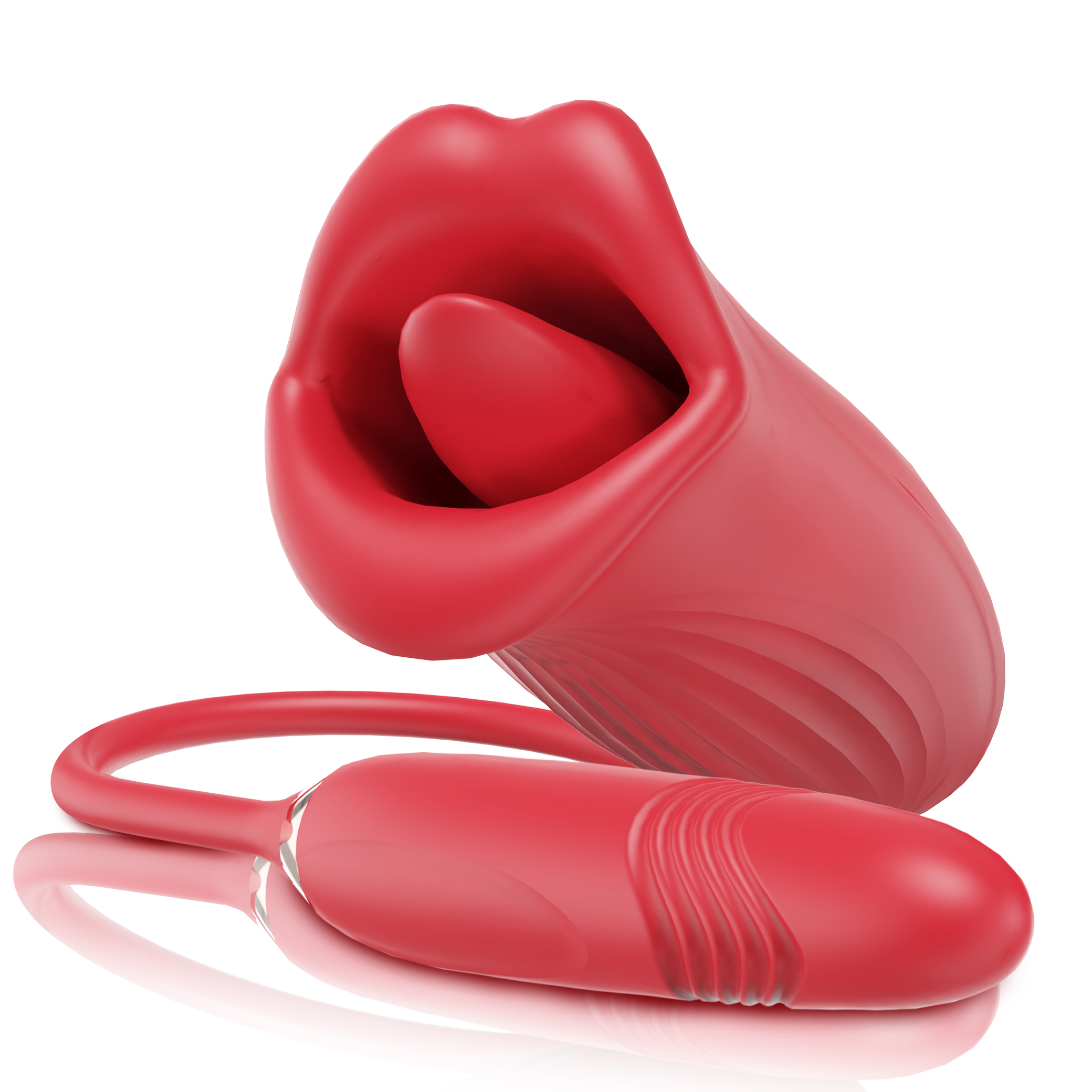 mouth thruster sex toy Isolde - Upgraded Mouth-Shaped Clit Tongue Licking Flapping G-spot Vibrator main image 0