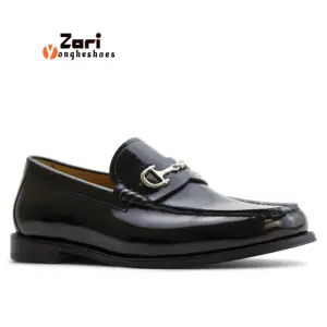 Zari Fashion Design Men Wedding Shoes Luxury Italian Handmade Man's Dress Grade Patent leather Shoe Mightysite