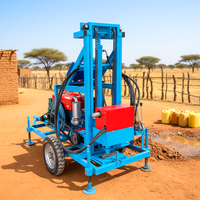 Machine de forage de puits d'eau portable hydraulique diesel de haute qualité avec garantie d'un an, 35 CV, 150 m, avec trépan triconique