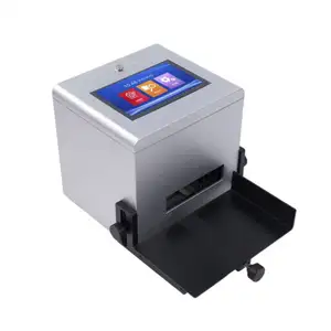 Impresora de inyección de tinta estática de escritorio de tamaño pequeño de alta calidad para alimentos, bolsa de plástico, código de barras, código de lote, fecha de caducidad, impresora de inyección de tinta