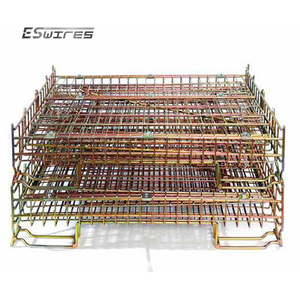 Sturdy Structure Heavy Duty Warehouse Stackable <strong>Wire</strong> European <strong>Storage</strong> Mesh <strong>Container</strong> - Product Image 3