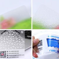 Cartes de visite personnalisées en PVC transparent Impression de cartes de visite en plastique transparent