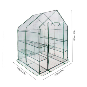 Gardening Plants PE Plant Gardening <strong>Greenhouse</strong> Walk-in <strong>Greenhouse</strong> <strong>Replacement</strong> <strong>Cover</strong> with Roll-Up Zipper Door - Product Image 2