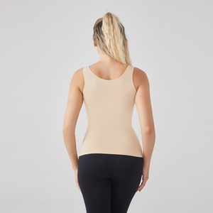 Vêtements de yoga ajustables, antichoc, à col rond, coupe slim, respirants, en spandex de haute qualité, avec larges bretelles, couleur beige, pour femmes, pour le <span class=keywords><strong>ski</strong></span> - Product Image 5