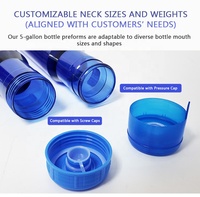 Préforme PET de qualité alimentaire de 55 mm pour bouteilles d'eau minérale avec des poids de 200 g, 310 g, 520 g et des options de couleur personnalisées
