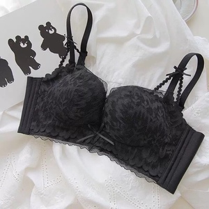 Sujetador elegante de encaje con aros, copa completa push-up, tirantes ajustables, espalda en Y y cierre de tres corchetes para mujer - Product Image 2