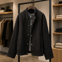Manteau en laine double face à coupe ample pour homme