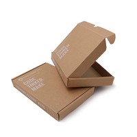 Boîtes postales personnalisées à encre blanche ondulée et à couvercle rabattable Pantalon de survêtement en papier kraft Emballage de vêtements Chaussettes gaufrées