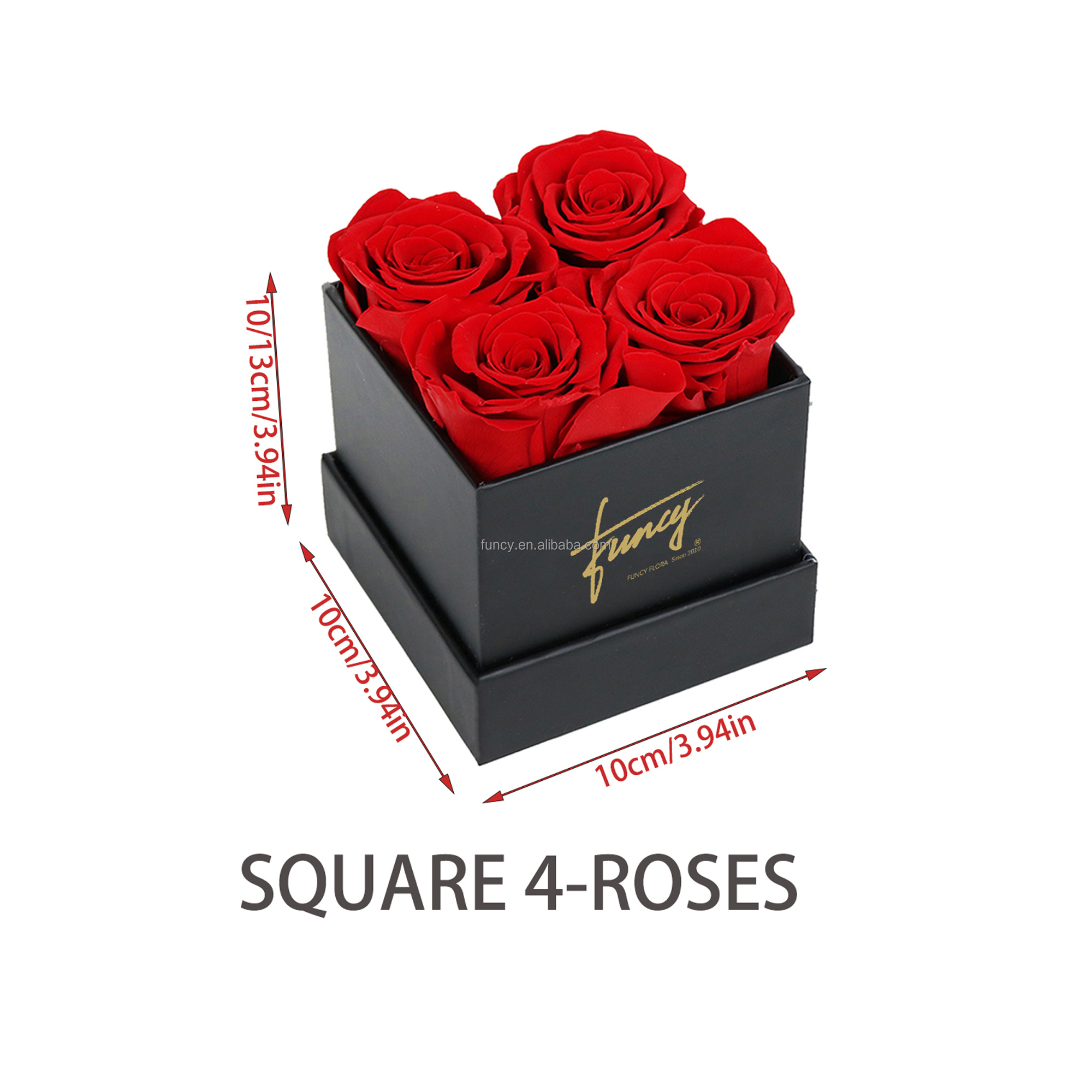 Carré 4 roses