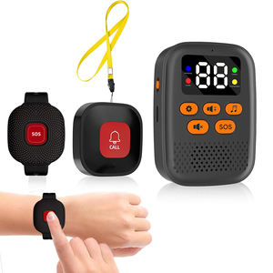 Sistema de Alerta Médica ANGUS para Personas Mayores, <span class=keywords><strong>Sin</strong></span> <span class=keywords><strong>Cuota</strong></span> <span class=keywords><strong>Mensual</strong></span>, Localizador de Cuidador con Clip, Pantalla de Identificación del Llamador, Silenciador, Pulsera, <span class=keywords><strong>Alarma</strong></span> de Llamada - Product Image 1