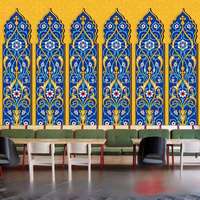 Papier peint mural personnalisé en 3D avec motif mandala marocain, imperméable, pour la décoration de restaurants et de salles de bain