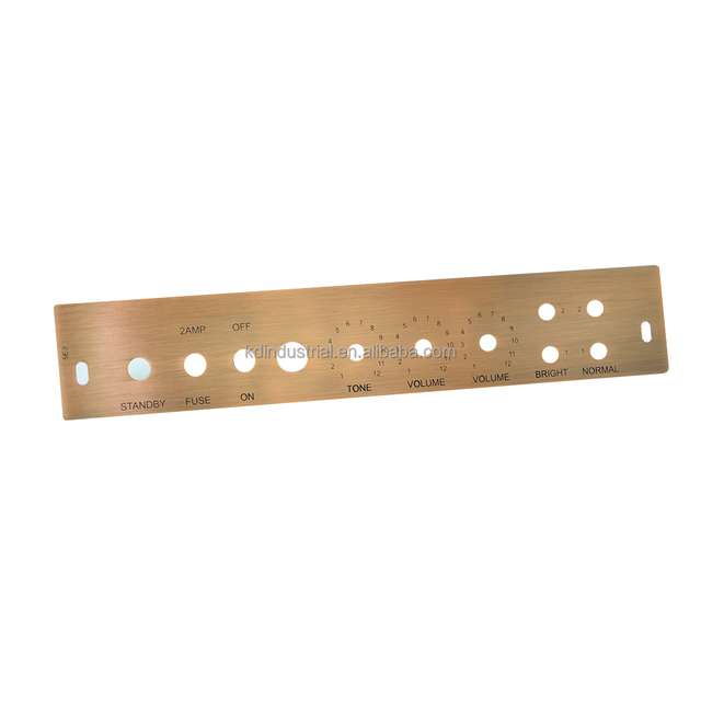 Gold Aluminum 5E3 Deluxe Amp Guitar Tube Amplifier Front Faceplate for Chassis