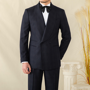 Индивидуальный пошив: Итальянский мужской костюм-двойка (пиджак и брюки) в клетку «Принц», приталенный крой, с большим лацканом, для торжественных мероприятий - Product Image 5