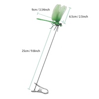 Autocollants de réfrigérateur à aimant 3D libellule artificielle personnalisée pour jardin, cour, extérieur, anti-moustique, pêche, randonnée