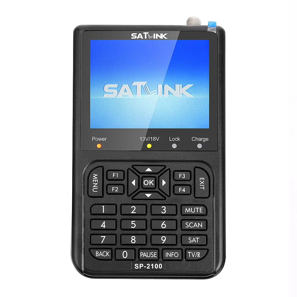 SATLINK ค้นหาดาวเทียมดิจิตอล,SP-2100 HD Sat Finder DVB S/ S2 Satfinder MPEG-2/4พร้อมหน้าจอ LCD 3.5นิ้ว Pk WS 6906